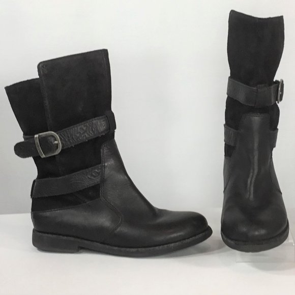 Emu Leather & Suede Ankle Boots - Picture 3 of 10